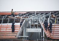 Строительство Медицинского центра. Монтаж кровли.